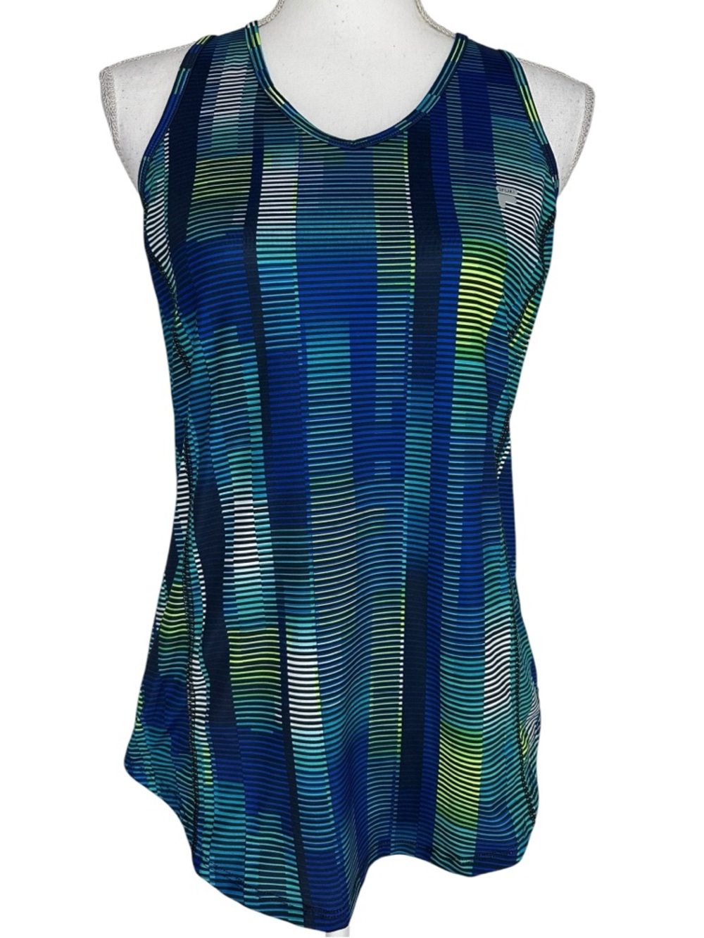 FILA / Blue Green Yellow White Workout Tank Top / Small / Activewear Athleisure